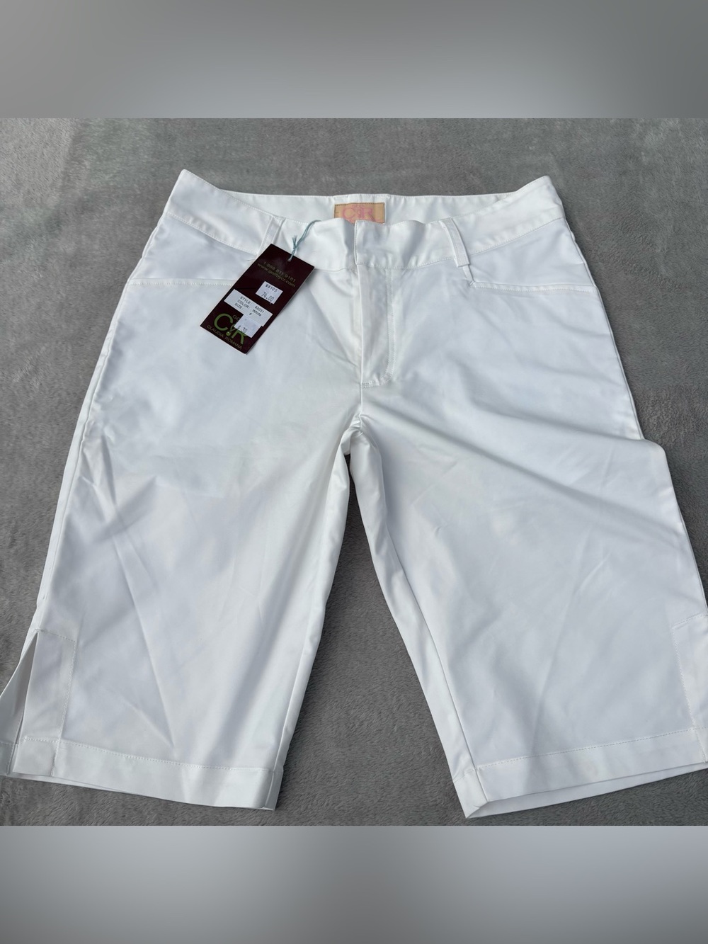 Claudia Romano CR White Golf Shorts With Tags-Issues-READ Womens Size 6